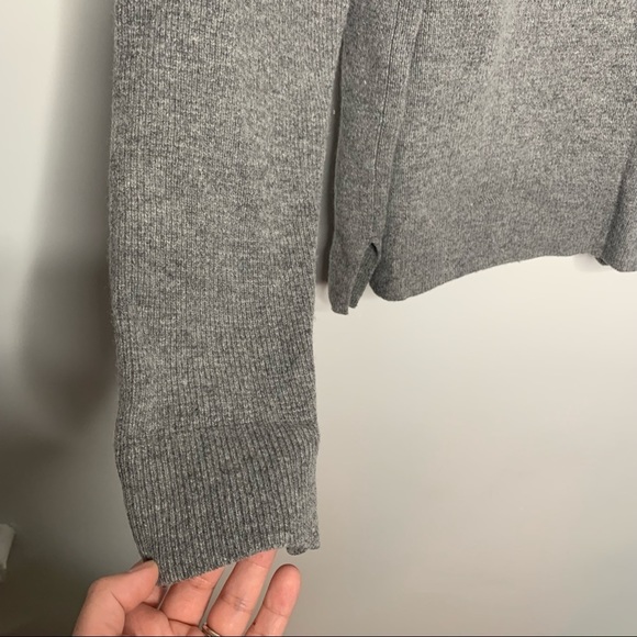 Madewell Gray Merino Wool Lace Up Pullover Sweater Women's Size Medium - Picture 6 of 8